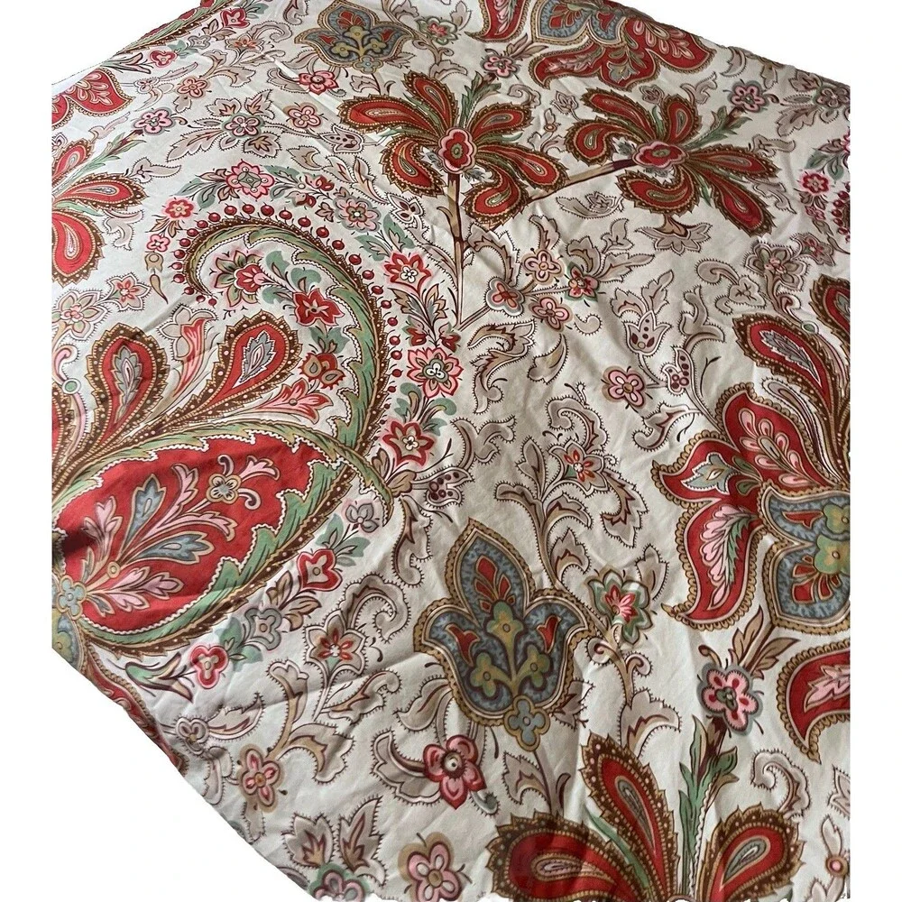 Pottery Barn King Duvet Cover Charlie 100% Organic Cotton Paisley
